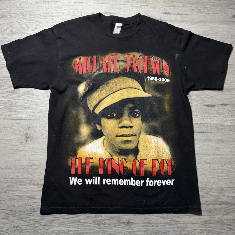 VTG Rare Michael‎ Jackson 2009 Memorial T Shirt King Of Pop Medium